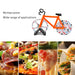 QYNuLi Bicycle Pizza Cutter Wheel Stainless Steel Creative Slicer Cheese Cutting Slicer for Cutting Pizza Pancake Crust - Grill Parts America