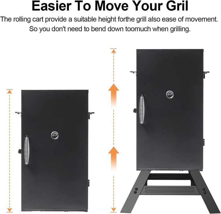 Digital Electric Smoker Stand for Masterbuilt 30 inch & 40 inch Digital Electric Smokers, Fits Masterbuilt MB20101114 MB20071117, MB2007042 Leg Extension Kit with Wheels Accessories - Grill Parts America