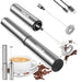 Rechargeable Milk Frother Battery Operated,2-Speed Portable Travel Frother,Electric Milk Foamer Coffee Frother for Latte, Cappuccino, Hot Chocolate Drink Mixer with Double Mini Whisks and USB Cable - Grill Parts America