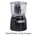 Hamilton Beach Electric Vegetable Chopper & Mini Food Processor, 3-Cup, 350 Watts, for Dicing, Mincing, and Puree, Black (72850) - Grill Parts America