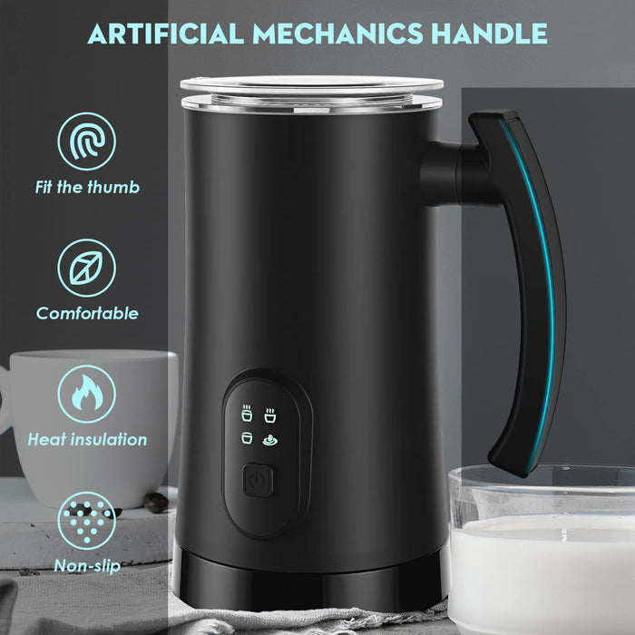 Electric Milk Frother, 4 in 1 Milk Steamer,11.8oz/350ml Automatic Warm and Cold Foam Maker for Coffee,Latte, Cappuccino, Macchiato, Hot Chocolate - Grill Parts America