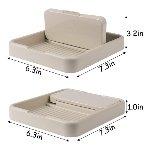 Spoon Rest for Kitchen Counter - 2Pack Spoon Holder for Stove Top, Pot Lid Holder with Drip Pad for Ladle|Spatula|Tongs|Forks|Utensil Holder Organizer - Grill Parts America