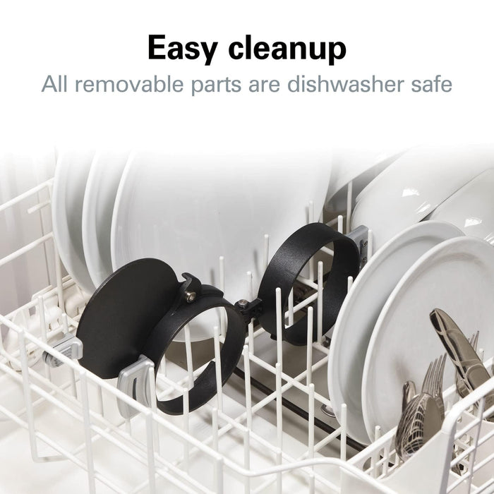 Hamilton Beach Breakfast Sandwich Maker with Egg Cooker Ring, Customize Ingredients, Perfect for English Muffins, Croissants, Mini Waffles, Perfect White Elephant Gifts, Silver (25475) - Grill Parts America