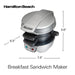 Hamilton Beach Breakfast Sandwich Maker with Egg Cooker Ring, Customize Ingredients, Perfect for English Muffins, Croissants, Mini Waffles, Perfect White Elephant Gifts, Silver (25475) - Grill Parts America