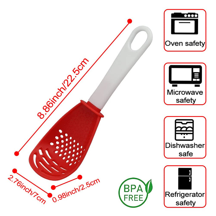 Abnaok Multifunctional Cooking Gadgets, Kitchen Tools, Egg Separator, Cooking, Draining, Mashing, Grating, Cooking Spoon (1PC) - Grill Parts America