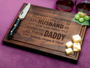 Straga Personalized Cutting Boards | Handmade Wood Engraved Charcuterie | Custom Father's Day Gift for Dad, Husband, Grandpa, King of the Grill, Dad's Barbeque, Grill Master, Dad's BBQ - Grill Parts America
