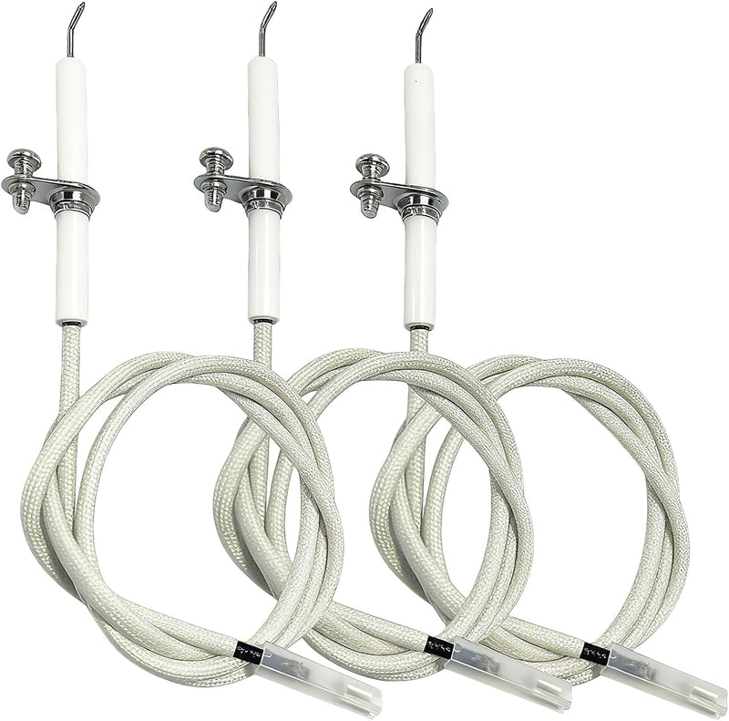 3 Pack Ceramic Igniter Electrode with Wire 27.56 in for Grill/Smoker