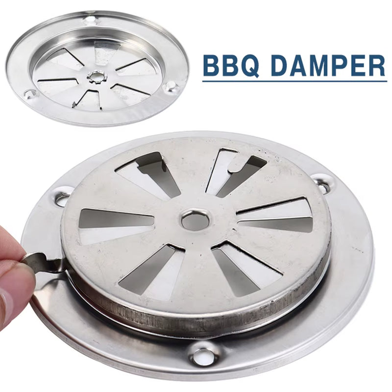 BBQ Grill Smoker Exhaust Vent Stove Air Vent Damper BBQ Grill Smoker Exhaust Vent Air Vent Grille Outdoor Barbecue Tool Parts
