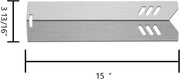 15" Grill Heat Plates Heat Shield Burner Cover BBQ Gas Grill Replacement Parts for Dyna-Glo Dgf600Ssp, DGF510SBP, DGF493BNP, Backyard BY13-101-001-13, Uniflame GBC1059WB, Montana, BHG Model