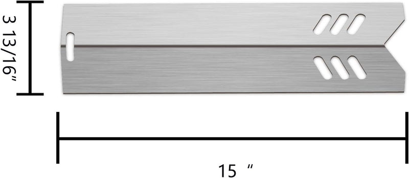 15" Grill Heat Plates Heat Shield Burner Cover BBQ Gas Grill Replacement Parts for Dyna-Glo Dgf600Ssp, DGF510SBP, DGF493BNP, Backyard BY13-101-001-13, Uniflame GBC1059WB, Montana, BHG Model