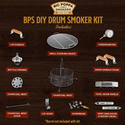 Big Poppa’S DIY Drum Smoker Kit – BBQ Smoker System for 55 Gallon Drums