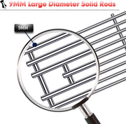9MM 16517 Grill Grates Replacement for Bull Grill Replacement Parts, BBQ Bull Brahma 5 Burner 57568, 57569, 57568CE, 19” Lion Premium 40” 4 Burner L90000, 90000, 65073 Stainless Steel Grids