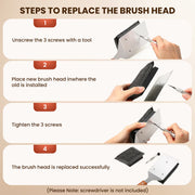 Bristle Free Grill Brush, Safe BBQ Cleaner with Stainless Steel Scraper for Outdoor Grill