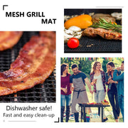 LOOCH BBQ Mesh Grill Mat Set of 5 - Heavy Duty Nonstick Mesh Grilling Mats & Barbecue Accessories - Reusable and Easy to Clean - Works on Gas, Charcoal, Electric Grill and More - 15.75 x 13 Inch - Grill Parts America