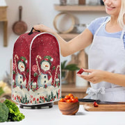 Biyejit Candy Snowman Blender Dust Cover, Stand Mixer or Coffee Maker Appliance Cover, Anti Fingerprint Polyester Dust Proof Stain Resistant Blender Cover for Home Kitchen Christmas Decor - Grill Parts America