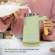 Starument Electric Milk Steamer & Frother - Automatic Foamer & Heater for Coffee Drinks - 4 Settings for Cold, Airy, Dense Foam & Warm Milk - Grill Parts America