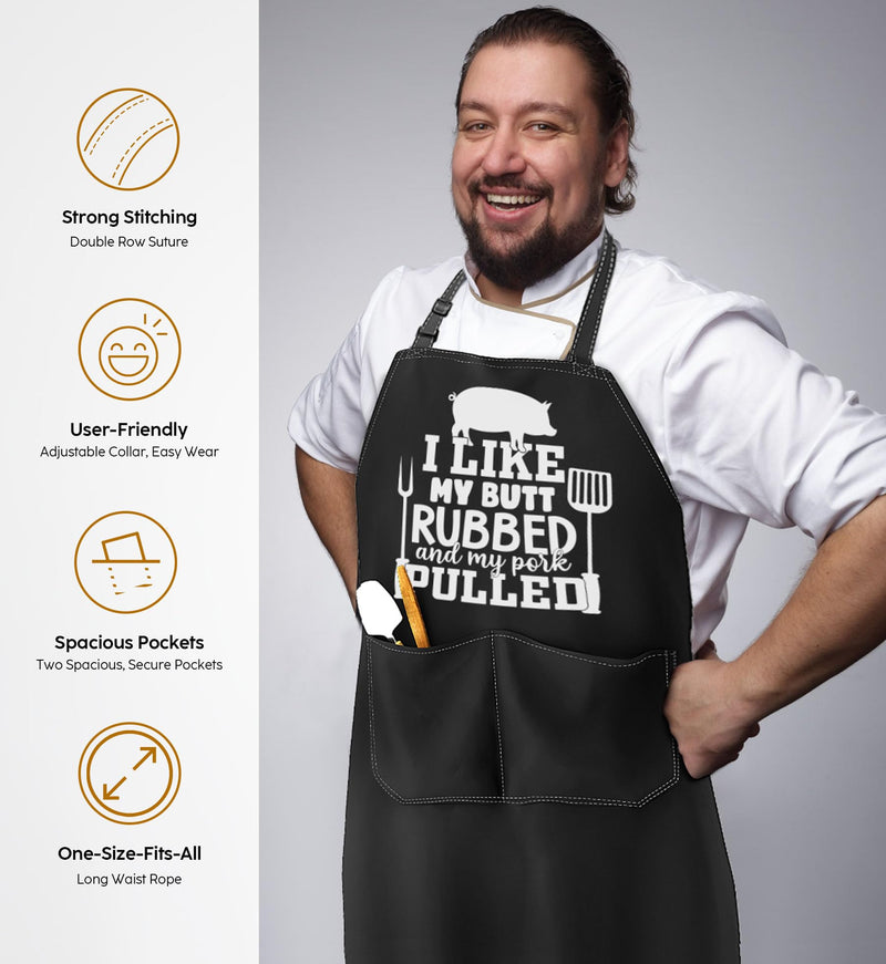 Funny BBQ Apron Gifts for Men, Hilarious Grill Chef Apron with Pockets, Adjustable Cooking Apron - Birthday & Fathers Day Gifts for Dad Husband Brother Boyfriend Grandpa - Grill Parts America
