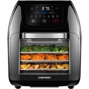 CHEFMAN Multifunctional Digital Air Fryer+ Rotisserie, Dehydrator, Convection Oven, 17 Touch Screen Presets Fry, Roast, Dehydrate, Bake, XL 10L Family Size, Auto Shutoff, Large Easy-View Window, Black - Grill Parts America