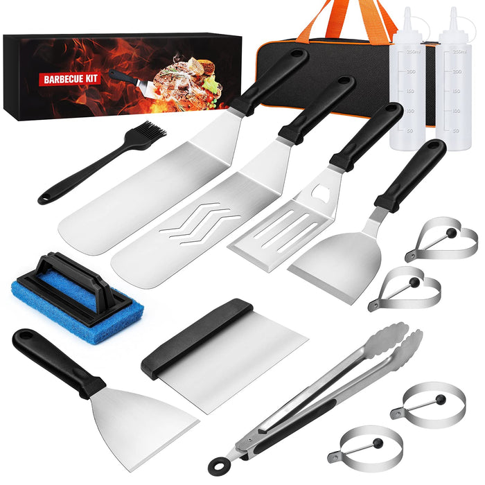 Blackstone Griddle Accessories Kit,16pcs Flat Top Grill Accessories Set for Blackstone and Camp Chef with Spatula,Scraper,Griddle Cleaning Kit &Carry Bag,Great for Outdoor BBQ & Teppanyaki and Camping - Grill Parts America