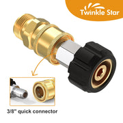 Twinkle Star Pressure Washer Quick Connect Fittings, Quick Connect Kit M22 14mm to 3/8 Inch, 4 Pieces - Grill Parts America