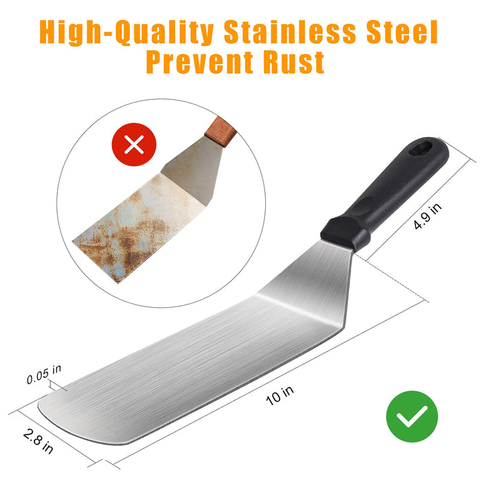 Griddle Accessories,15 Pcs Flat Top Grill Accessories kit for Blackstone and Camp,Stainless Steel BBQ Accessories with Spatula, Basting Cover,Tongs,Egg Mold & Carry Bag for Outdoor BBQ Teppanyaki - Grill Parts America