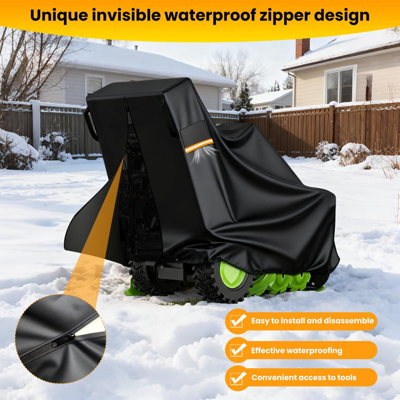 1200D Snowblower Covers Heavy Duty Waterproof,zipper for easy access
