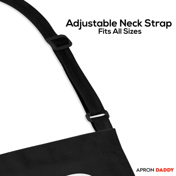 APRON DADDY Apron for Men - Dad The Man The Myth The Grill Master - Adjustable Large 1 Size Fits All - Poly/Cotton Apron with 2 Pockets - BBQ Gift Apron for Father, Husband, Chef - Grill Parts America