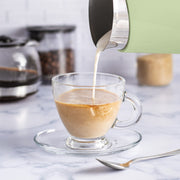 Starument Electric Milk Steamer & Frother - Automatic Foamer & Heater for Coffee Drinks - 4 Settings for Cold, Airy, Dense Foam & Warm Milk - Grill Parts America