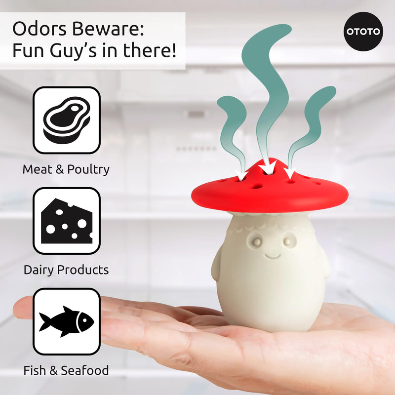 Fridge Deodorizer by OTOTO - Baking Soda Fridge, Refrigerator Deodorizer, Baking Soda Odor Absorber, Cute Gifts, Cute Kitchen (Mushroom) - Grill Parts America