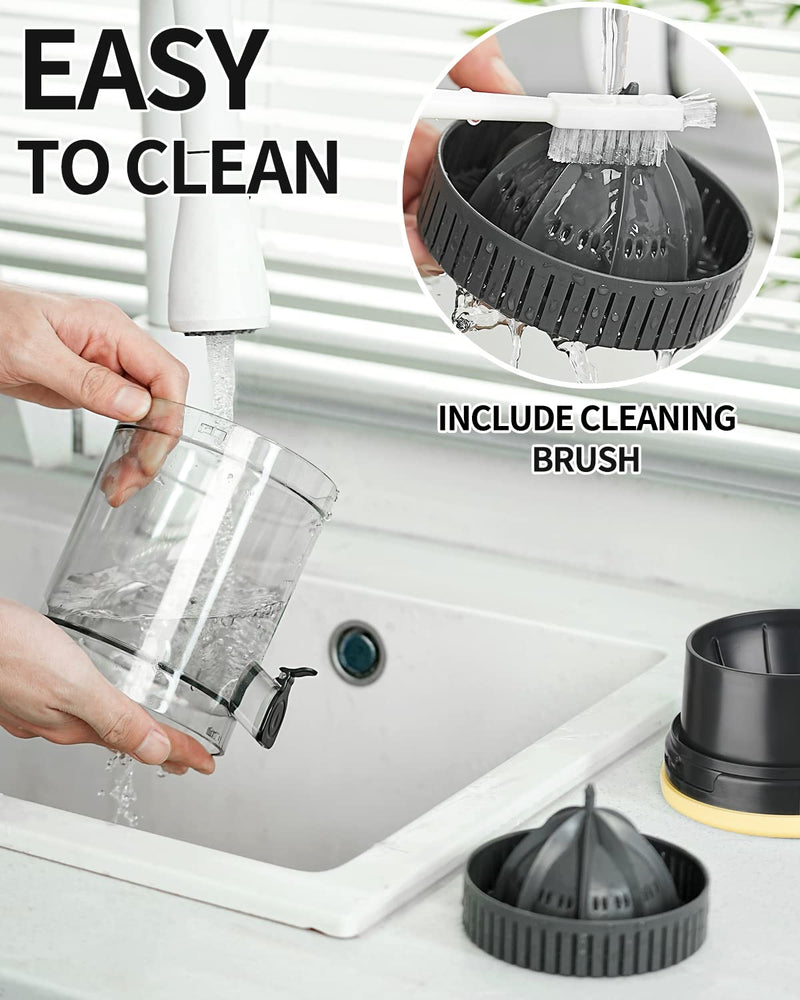 Electric Juicer Rechargeable - Citrus Juicer Machines with USB and Cleaning Brush Portable Juicer for Orange, Lemon, Grapefruit - Grill Parts America