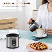 Frossvt Electric Milk Frother, 4 in 1 Milk Frother and Steamer, 350ml Hot/Cold Foam Maker for Hot and Cold Milk Froth, Hot Milk, Chocolate Milk with Silicone Spatula & 2 Whisks - Grill Parts America