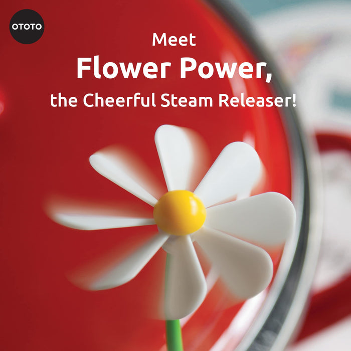 NEW!!! Flower Power Steam Releaser By OTOTO - Fun Kitchen Gadgets - Spinning Flower Lid Holder On Pot & Lid Lifter - Cool Kitchen Gadgets - Cute Gifts for Women, Ototo Kitchen Accessories Gadgets - Grill Parts America