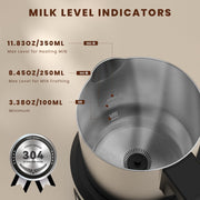 Frossvt Electric Milk Frother, 4 in 1 Milk Frother and Steamer, 350ml Hot/Cold Foam Maker for Hot and Cold Milk Froth, Hot Milk, Chocolate Milk with Silicone Spatula & 2 Whisks - Grill Parts America