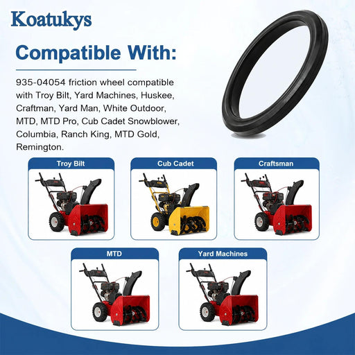Koatukys 935-04054 friction wheel for MTD Cub Cadet Craftsman snow blower, replacement friction disk