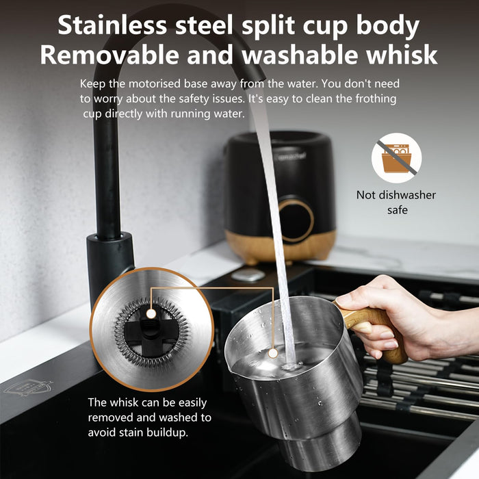 AMZCHEF 8-IN-1 Milk Frother and Steamer 550 Watts, 21 oz Split Stainless Steel Automatic Milk Steamer for Latte, Hot and Cold Milk Froth, Hot Milk, Chocolate Milk, Baby Food - Grill Parts America