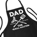 APRON DADDY Apron for Men - Dad The Man The Myth The Grill Master - Adjustable Large 1 Size Fits All - Poly/Cotton Apron with 2 Pockets - BBQ Gift Apron for Father, Husband, Chef - Grill Parts America