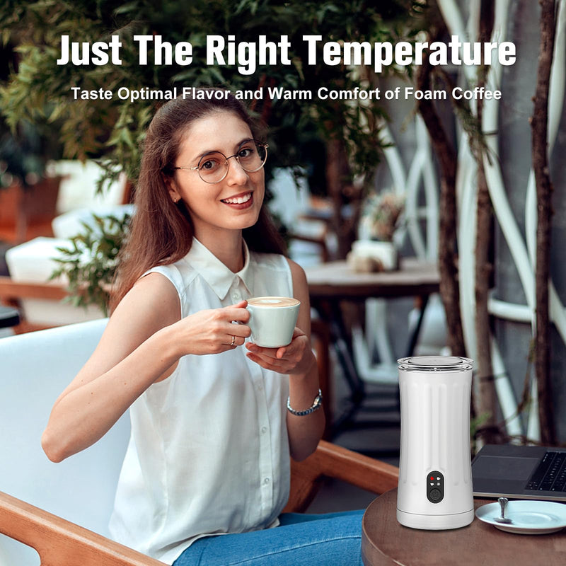 Generic Electric Milk Frother, 4-in-1 Milk Steamer and Frother, 8.1oz/240ml Automatic Warm and Cold Foam Maker, Milk Warmer and Coffee Frother for Latte, Cappuccino, Macchiato(White), SS-001 - Grill Parts America