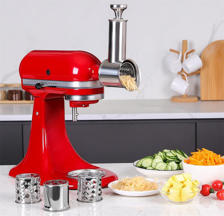 Stainless Steel Slicer Shredder Attachment for KitchenAid Mixer, Cheese Grater, Food Slicer for KitchenAid Mixer, Accessories for Kitchenaid - Grill Parts America