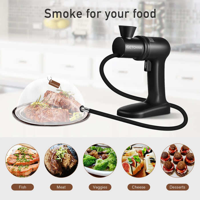 Cocktail Smoker kit, Smoking Gun Drink and Food Smoker Old Fashioned Smoking kit Infuse Cocktail Whiskey Bourbon with Disk Lid and Wood Chips, Starter Kit, 10 PCS - Grill Parts America