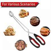 WHTCHSU 2-Pcs Stainless Steel Scissor Tongs, 9.25-Inch and 11-Inch set Kitchen cooking grilling tongs - Grill Parts America