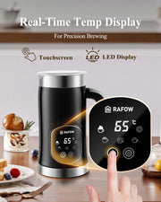 5-in-1 Milk Frother and Steamer - Upgraded Automatic Milk Steamer 11.8oz Hot & Cold Foam Maker and Milk Warmer with LED Display Touch Screen & Two Whisks for Latte,Cappuccinos,Silent Working - Grill Parts America