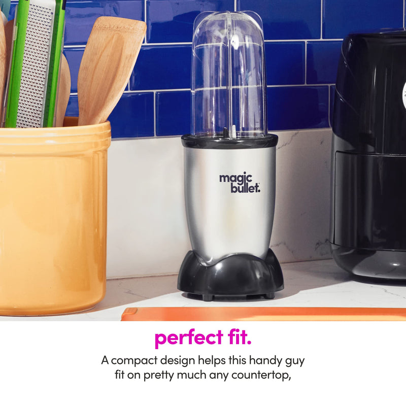 Magic Bullet Blender, Small, Silver, 11 Piece Set - Grill Parts America