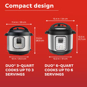 Instant Pot Duo 7-in-1 Mini Electric Pressure Cooker, Slow Rice Cooker, Steamer, Sauté, Yogurt Maker, Warmer & Sterilizer, Includes Free App with over 1900 Recipes, Stainless Steel, 3 Quart - Grill Parts America