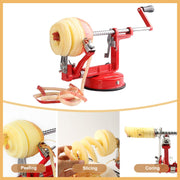 Apple Peeler Slicer Corer with Stainless Steel Blades and Powerful Suction Base for Apples Pears Potatoes(Red) - Grill Parts America