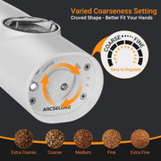 Arcselong Electric Salt And Pepper Grinder Set With Type-C Rechargeable Base, No Battery Needed, Adjustable Coarseness Electronic Spice Mill Shakers Salt And Pepper Shakers Refillable - Grill Parts America