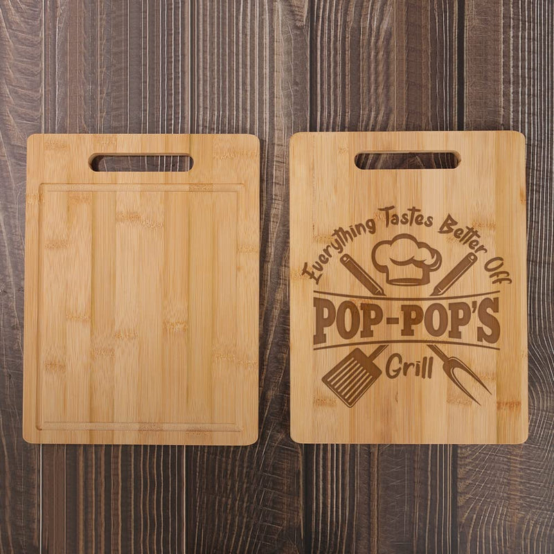 KITCHENVOY Grandpa Cutting Board - Gifts for Grandpa on Fathers Day - Pop Gifts for Grandpa from Grandkids - Grandpa Kitchen Gift for Christmas, Anniversary - Grill Parts America