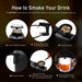 Cocktail Smoker kit, Smoking Gun Drink and Food Smoker Old Fashioned Smoking kit Infuse Cocktail Whiskey Bourbon with Disk Lid and Wood Chips, Starter Kit, 10 PCS - Grill Parts America