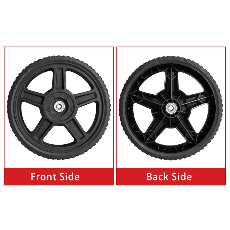 Parts Camp push mower wheel kit with 12-inch lawn mower wheels for patio maintenance