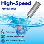 Electric Milk Frother Handheld - Compact Foam Maker with Stand & Accessories, Perfect for Coffee, Cappuccinos, Lattes, & More - Grill Parts America