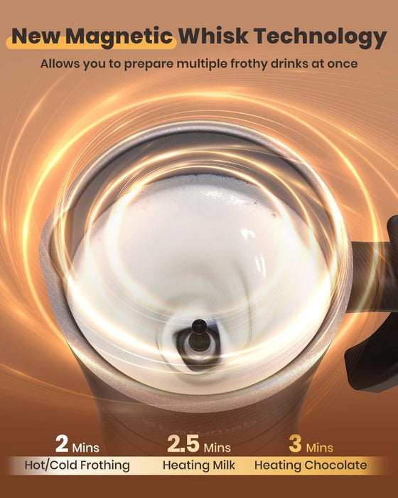 Electric Milk Frother, Latumab 4 in 1 Milk Steamer, 11.8oz/350ml Automatic Warm and Cold Foam Maker for Coffee, Latte, Cappuccino, Macchiato, Hot Chocolate, Ideal Gifts for Women, Girls - Grill Parts America